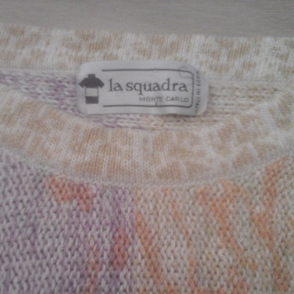 La Squadra Monte Carlo Multi Color Pastel Italian Knit   Size S - Picture 2 of 4